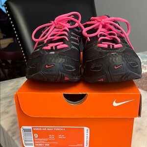 Nike Womens Air Max Torch 4 Black and Pink Shoes